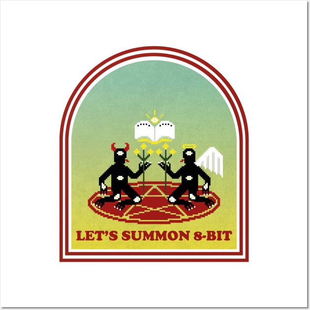 Let's Summon 8-bit Red Wall Art by Samudera!